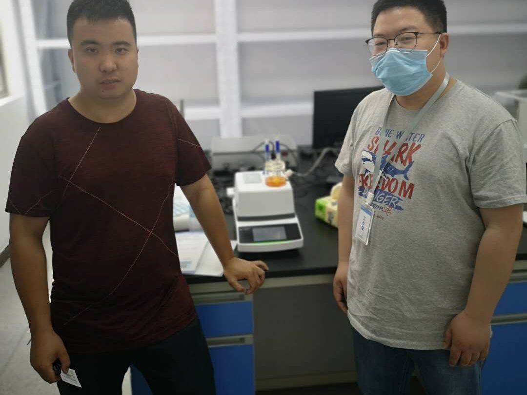 维科美拓WKT-A9精湛型卡尔费休水分测定仪在江西晶力康新材料科的应用 客户现场